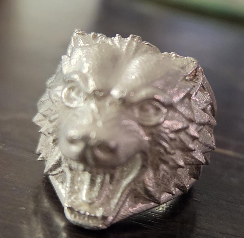 Lobo, a sterling silver wolf ring
